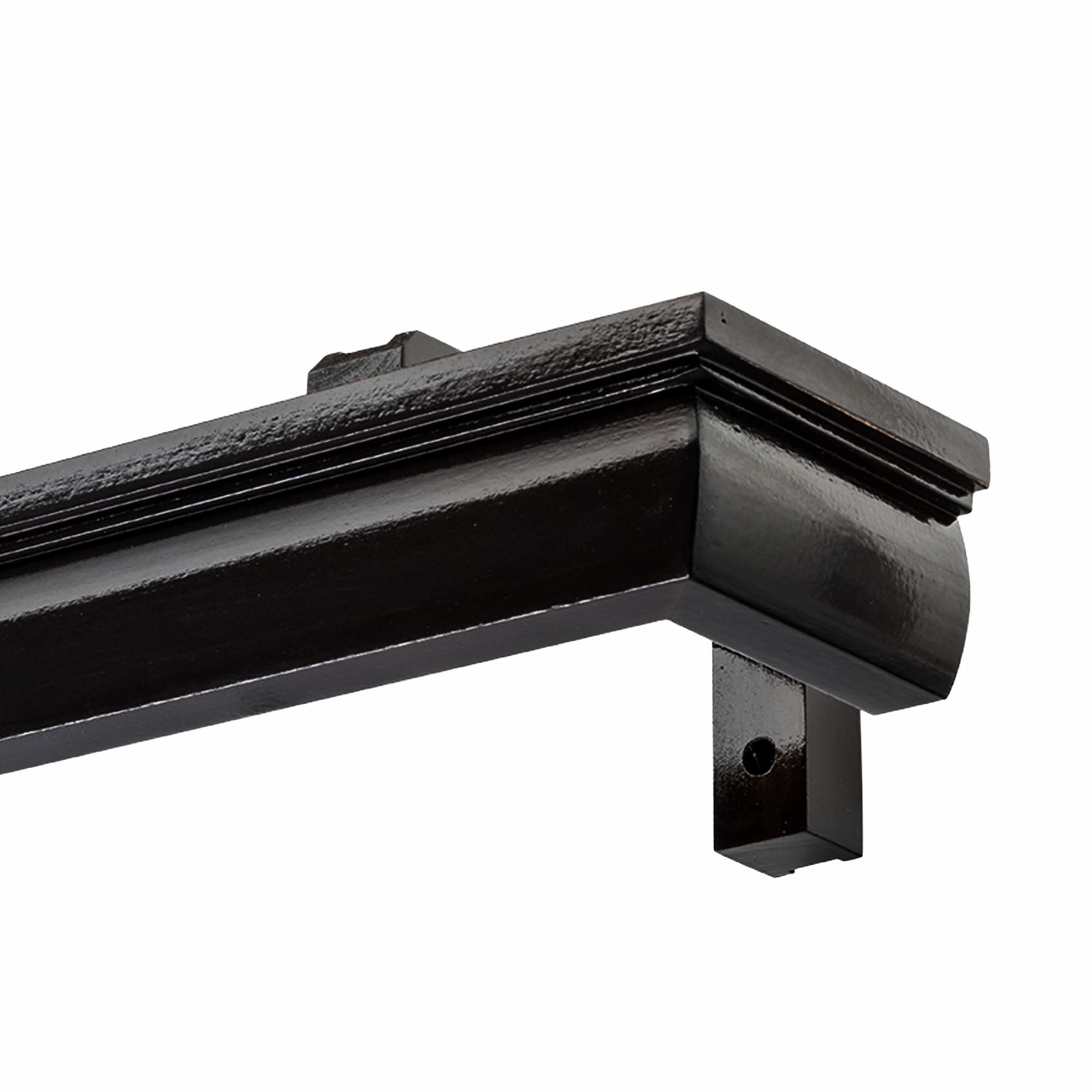 Garníža na záclonu a záves s maskou Firenze z dreva Čierna