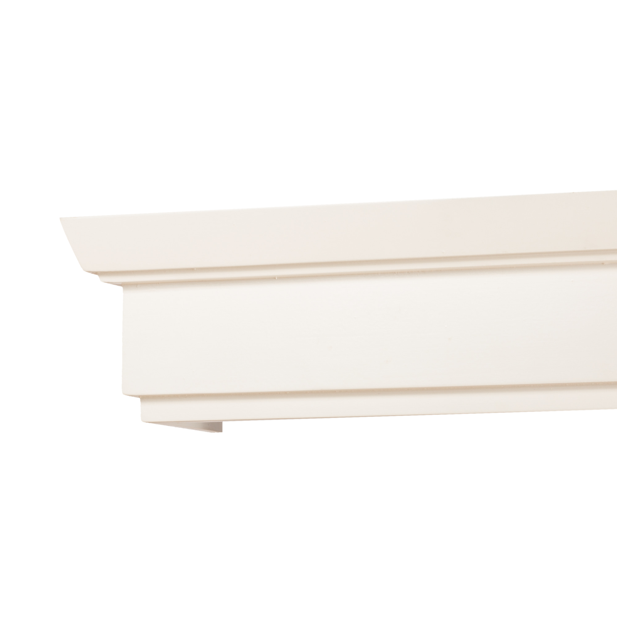 Rímsová garníža na záclonu a záves Conic z dreva Biela