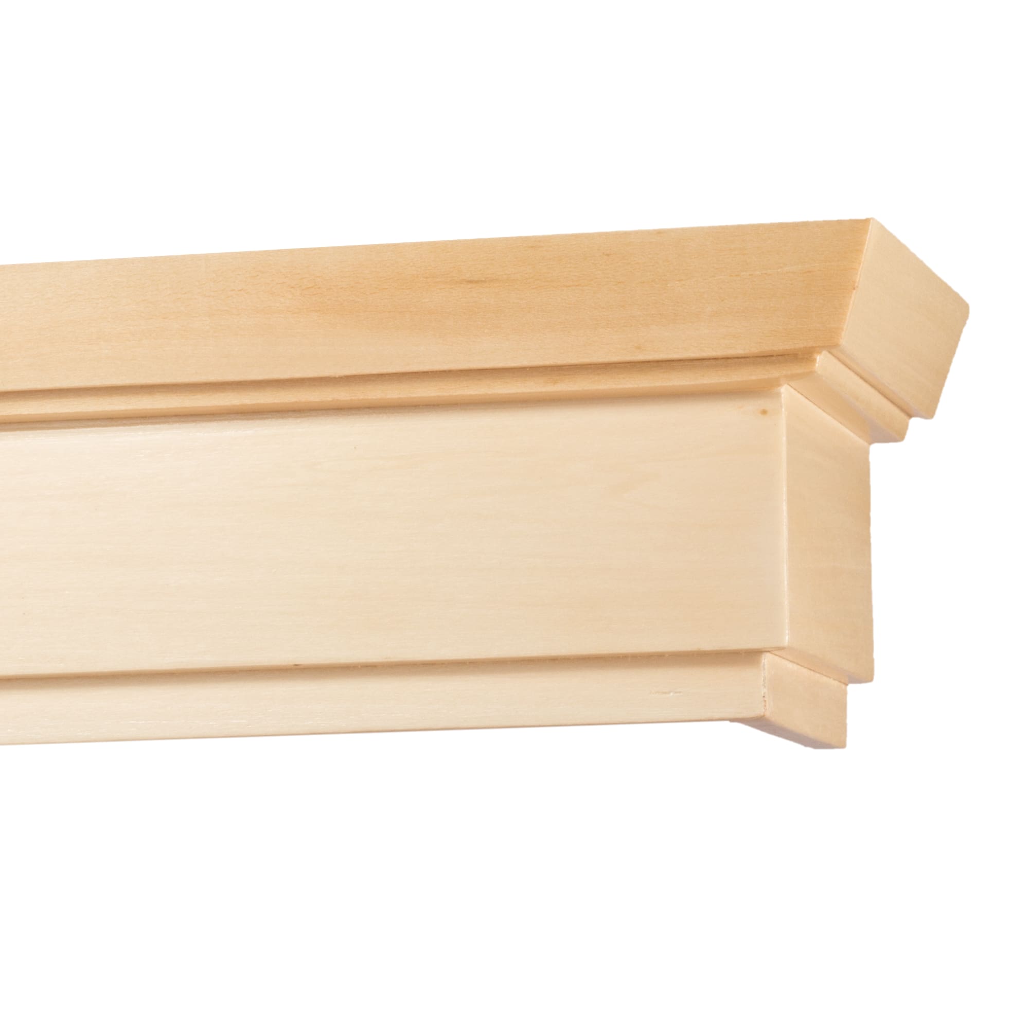 Rímsová garníža na záclonu a záves Conic z dreva Prírodná