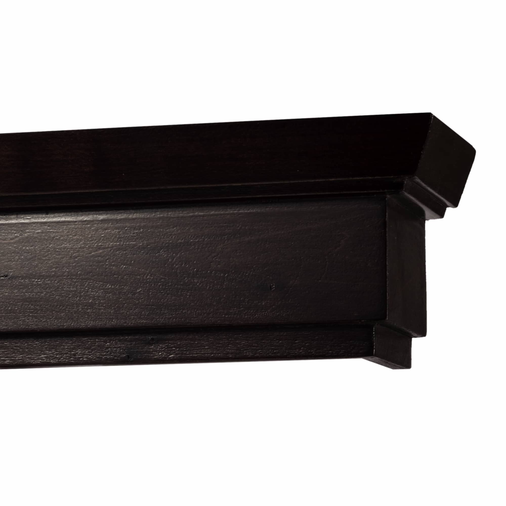 Rímsová garníža na záclonu a záves Conic z dreva Čierna