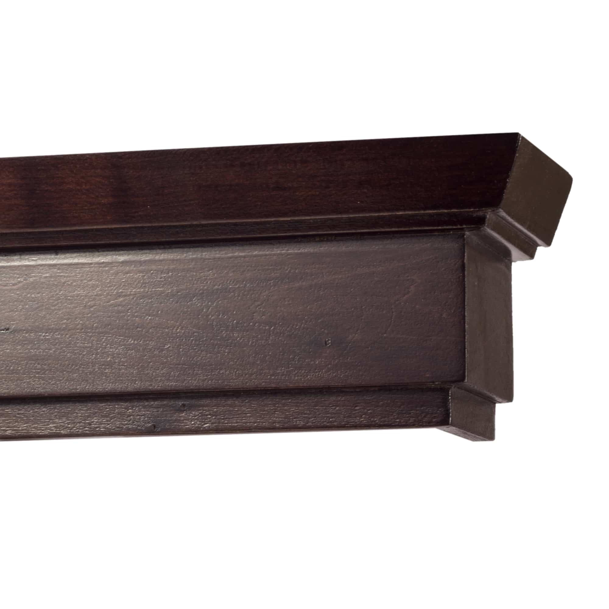 Rímsová garníža na záclonu a záves Conic z dreva Wenge