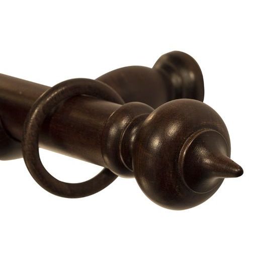 Drevená garníža na záclonu Stella Jednoduchý 35 mm Wenge