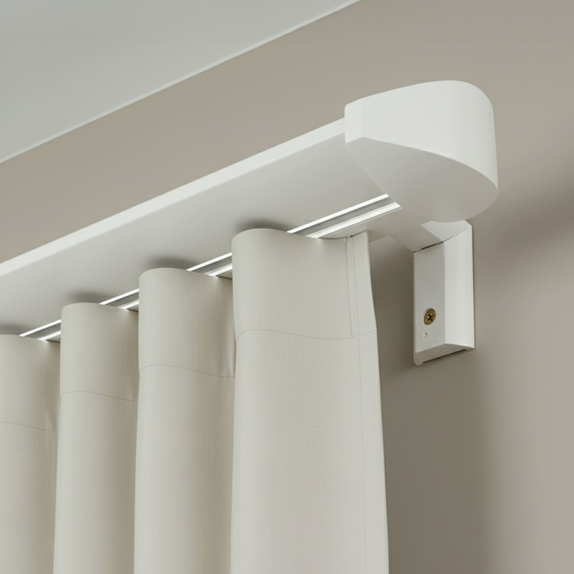 Koľajnica na záclony Siena Jednoduchá Biela