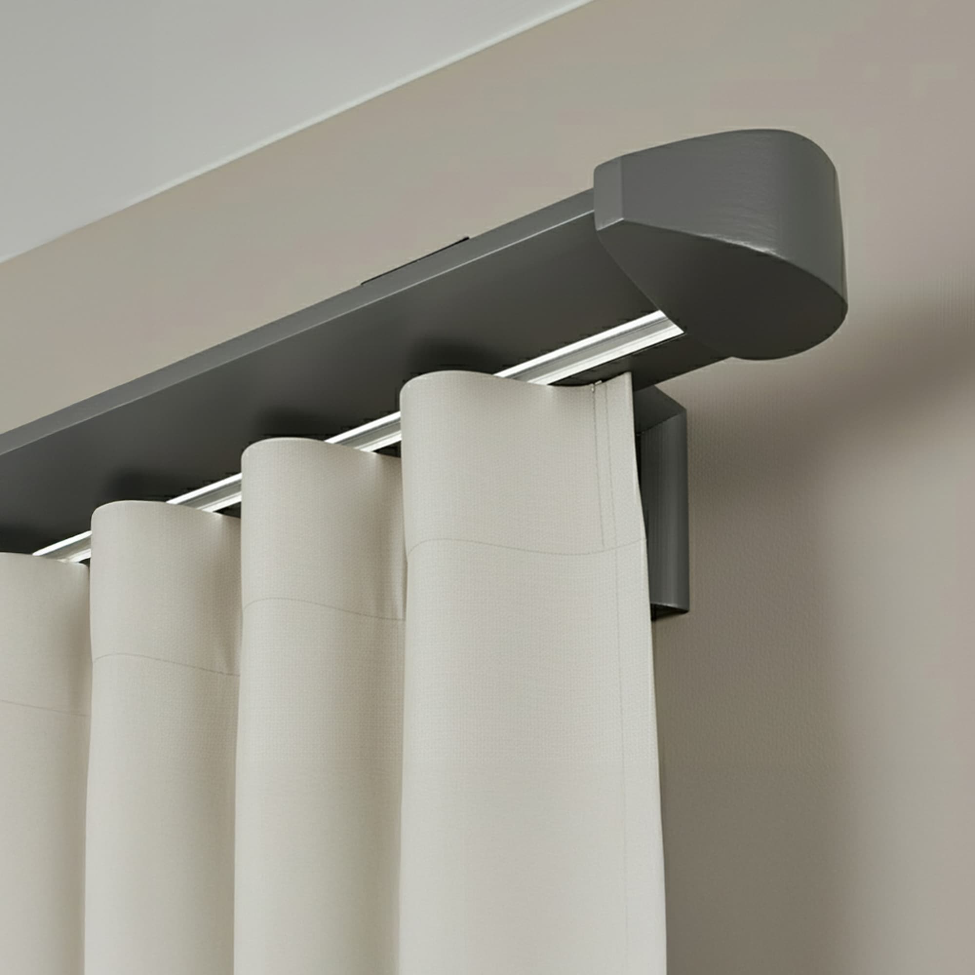 Koľajnica na záclony Siena Jednoduchá Gri_antracit