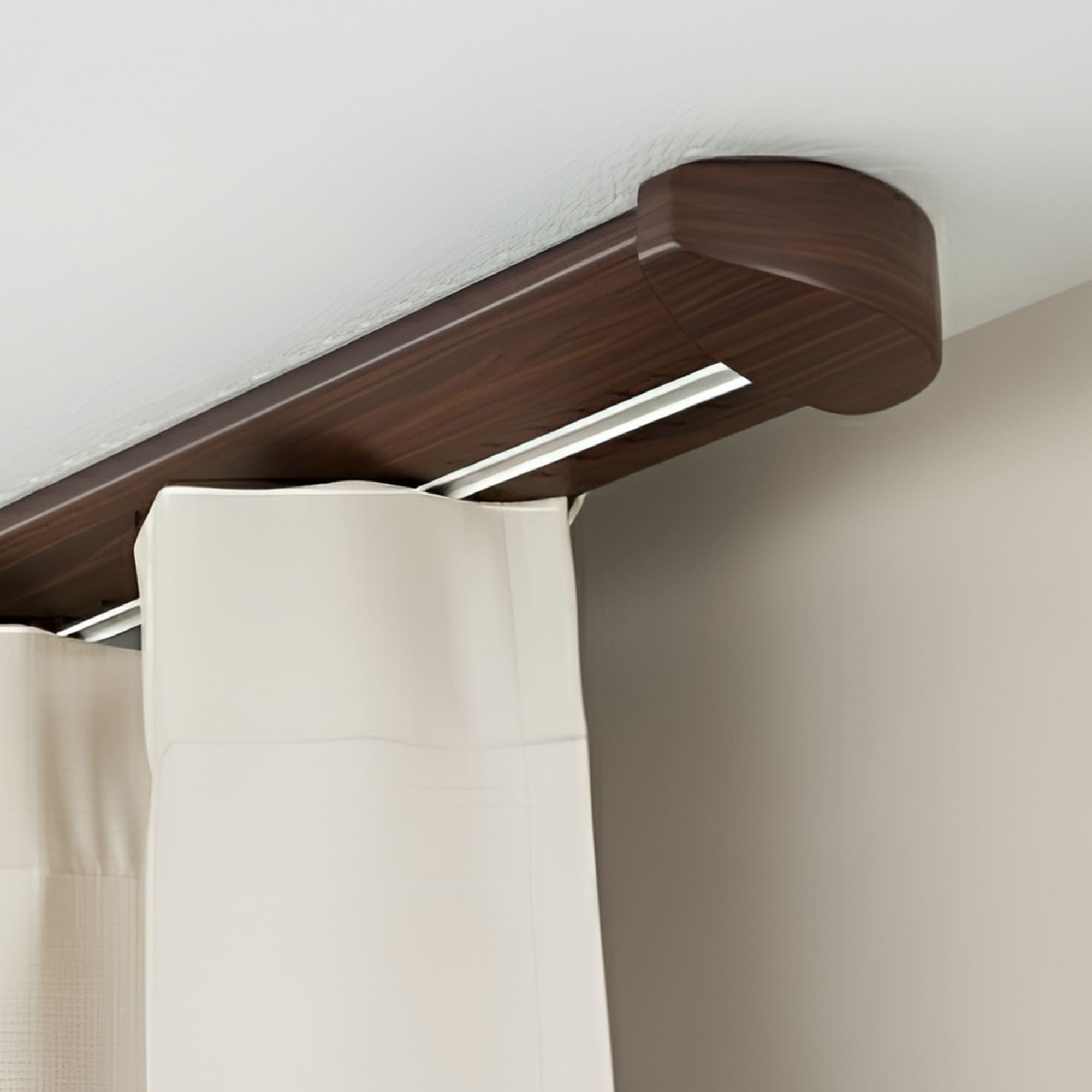 Koľajnica na záclony Siena Jednoduchá Orech