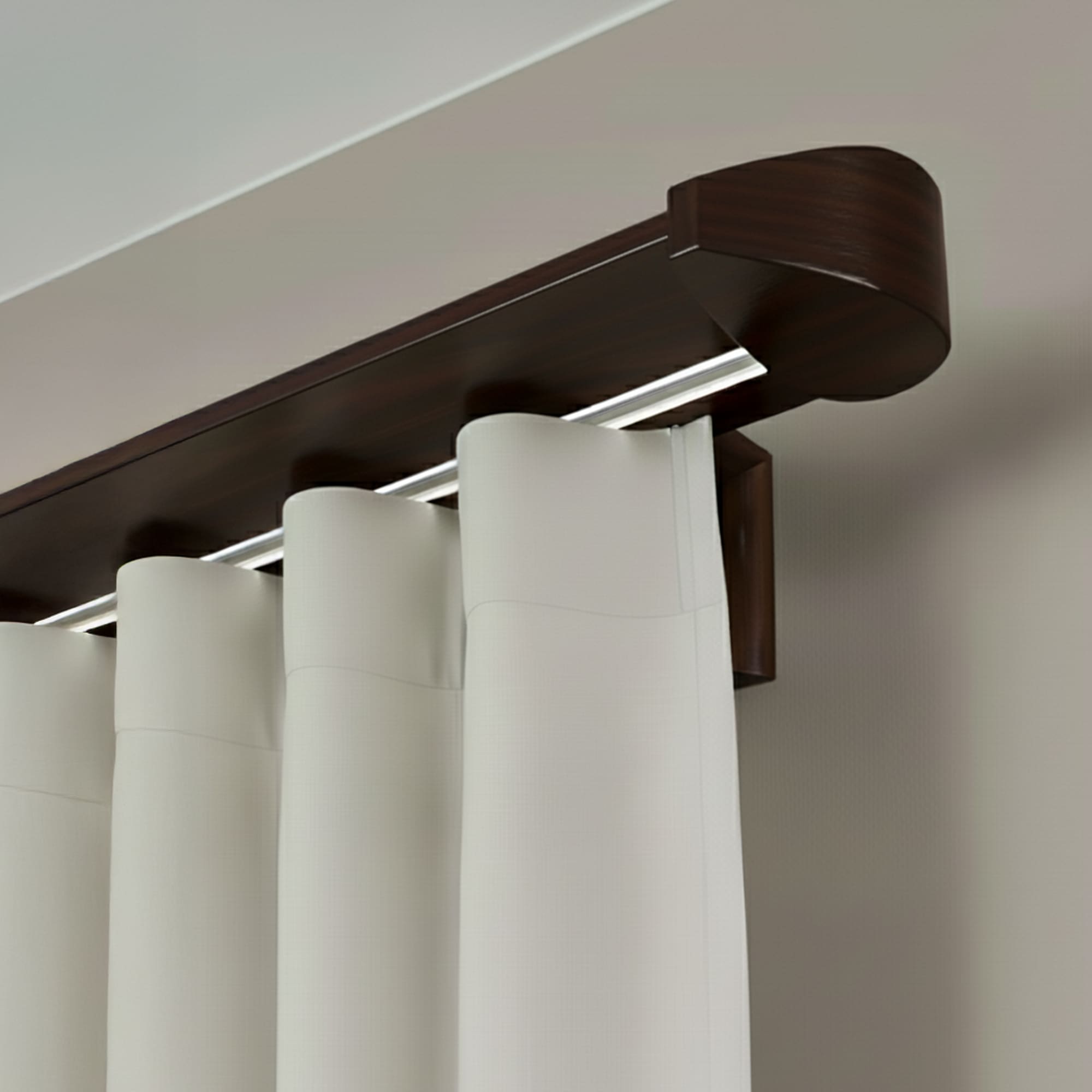 Koľajnica na záclony Siena Jednoduchá Wenge