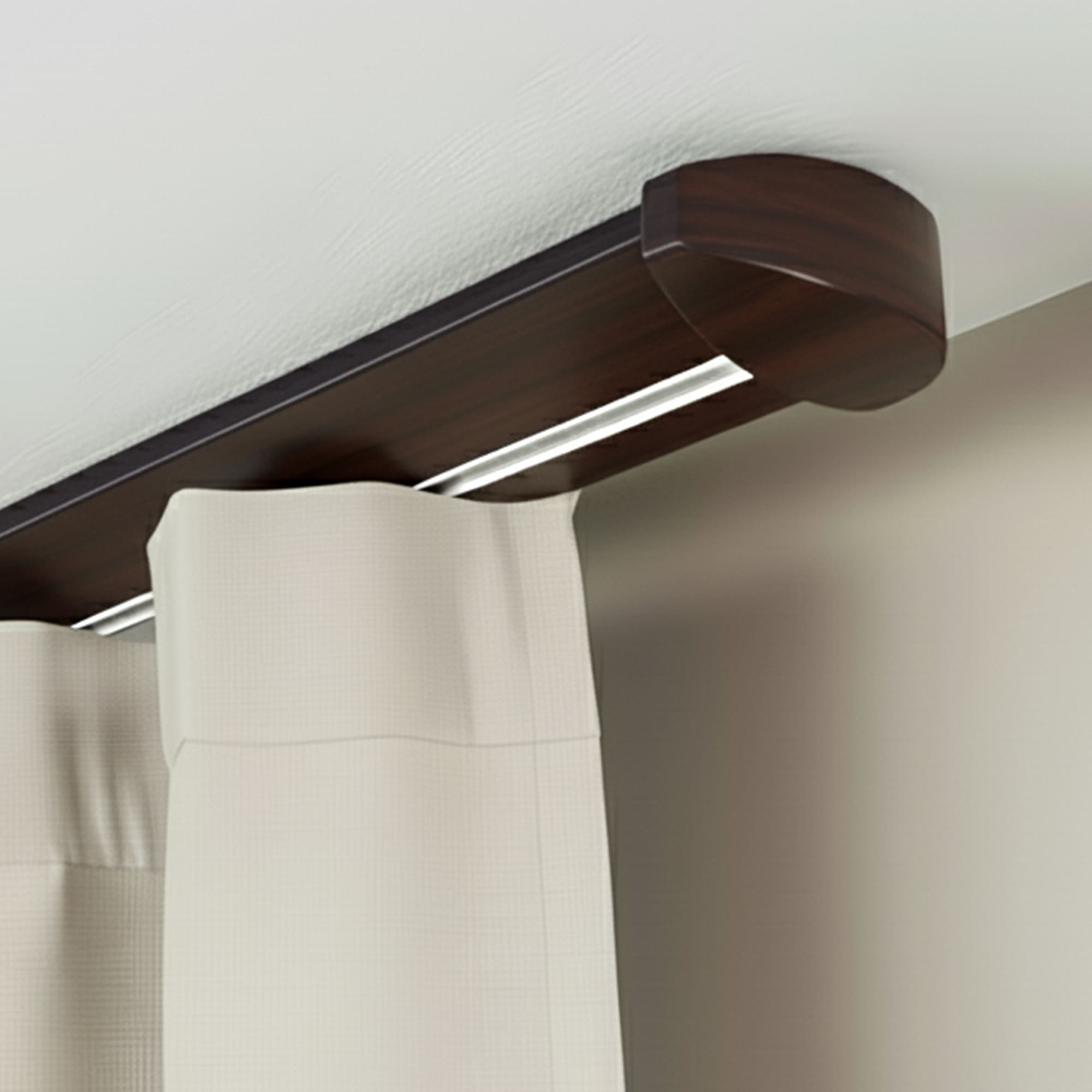 Koľajnica na záclony Siena Jednoduchá Wenge