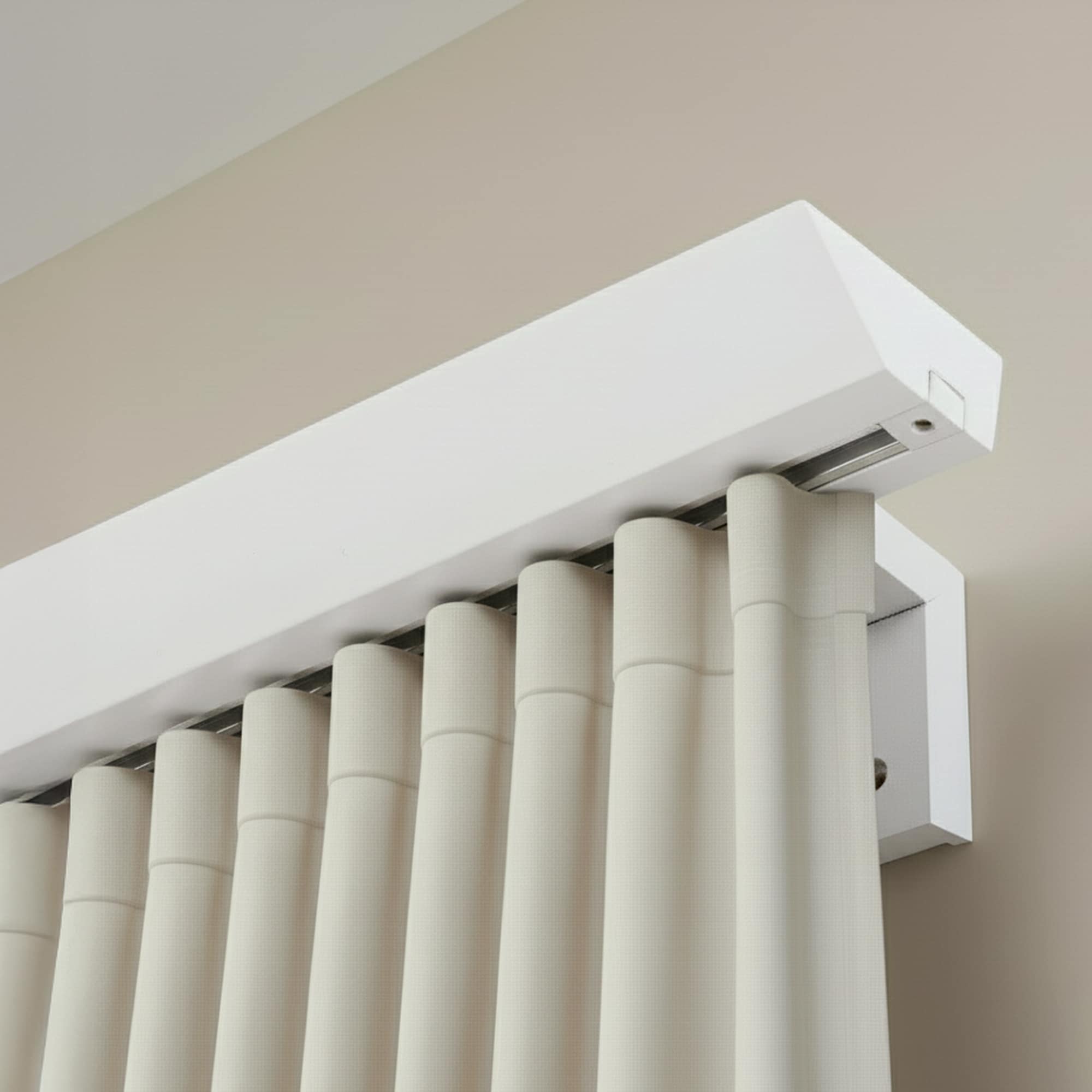 Koľajnica na záclony Knauern Jednoduchá Biela