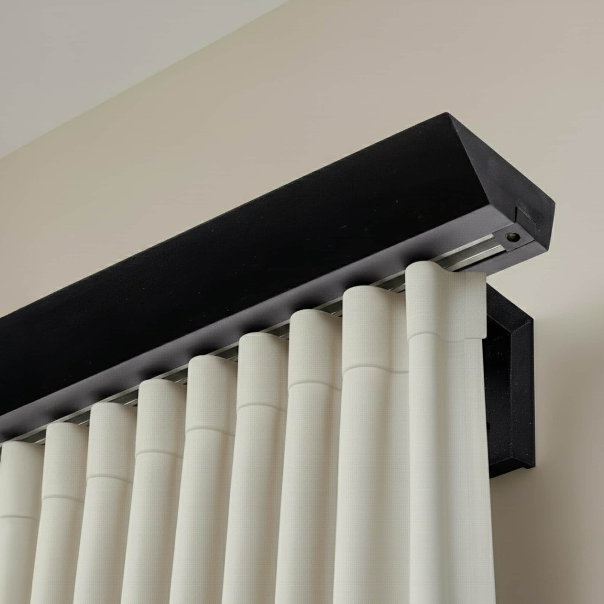 Koľajnica na záclony Knauern Jednoduchá Čierna