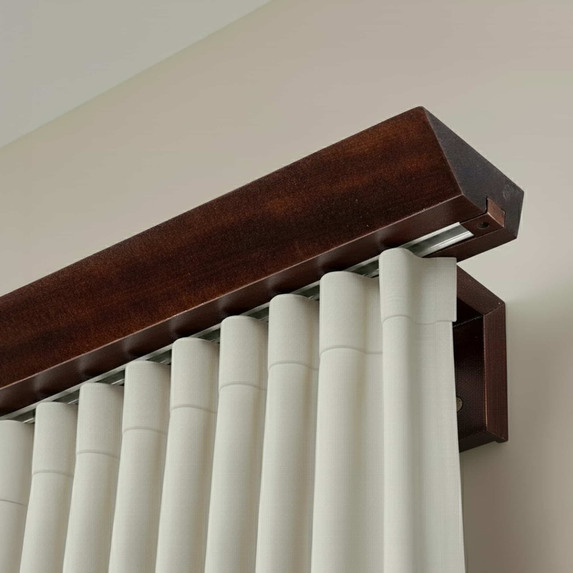 Koľajnica na záclony Knauern Jednoduchá Orech