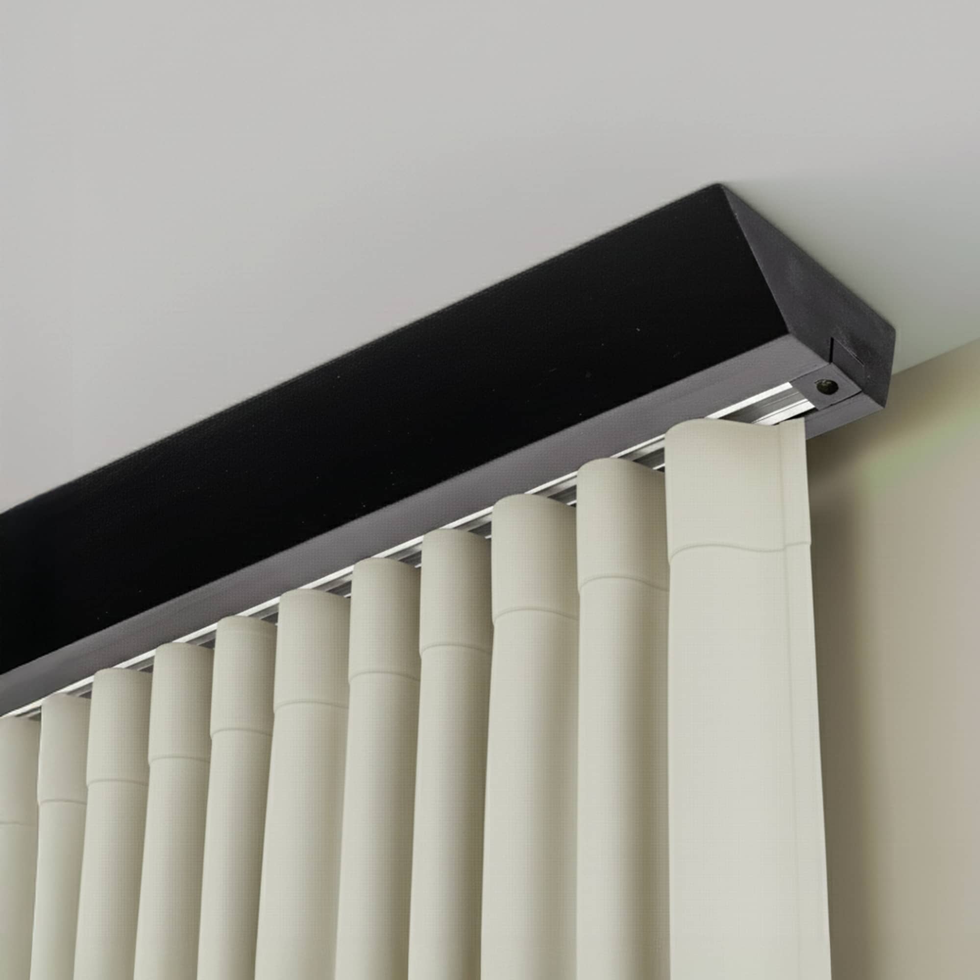 Koľajnica na záclony Knauern Jednoduchá Čierna