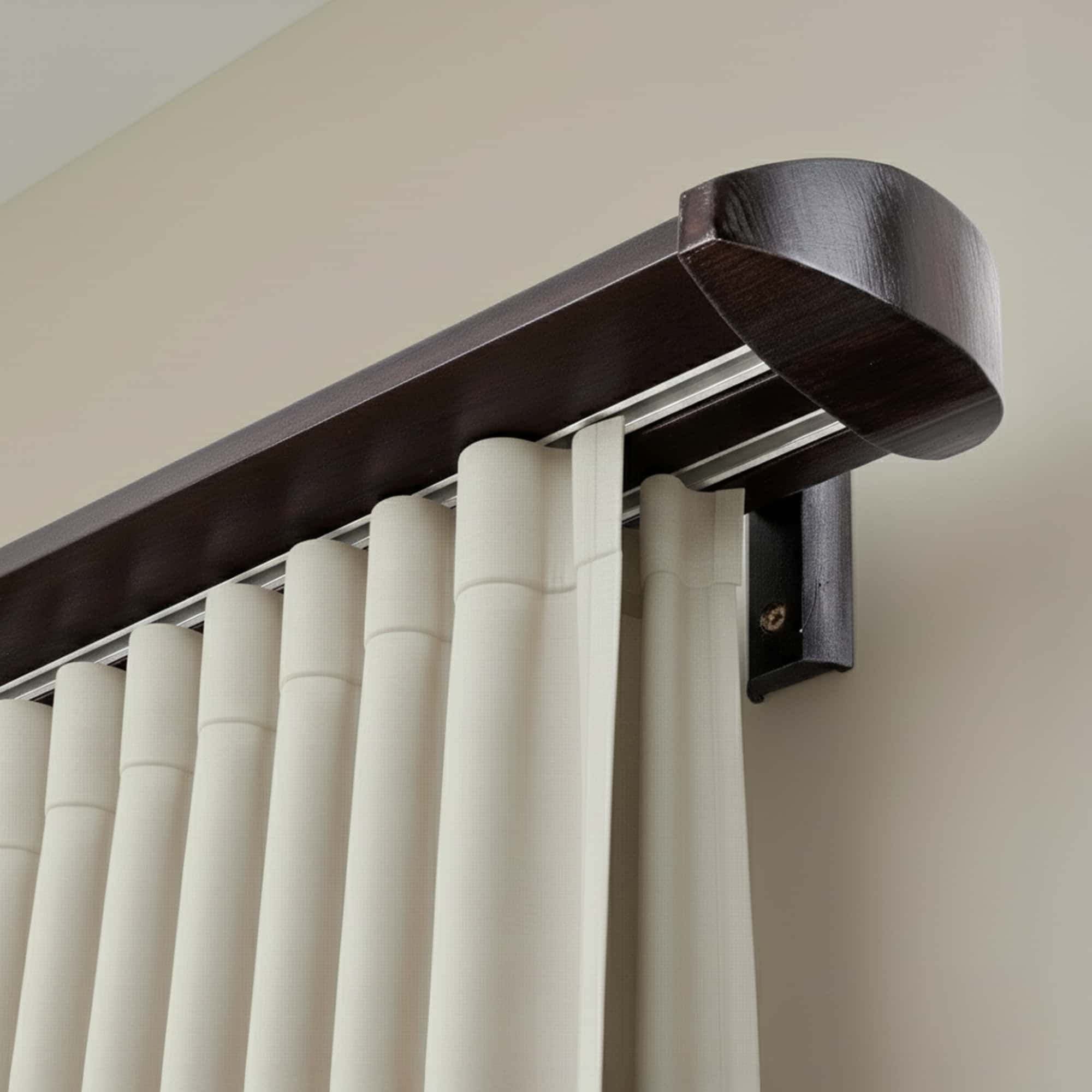 Koľajnica na záclony Siena Dvojitá Wenge