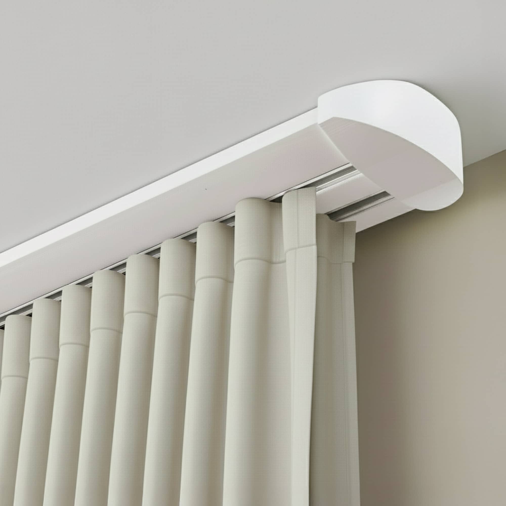 Koľajnica na záclony Siena Dvojitá Biela