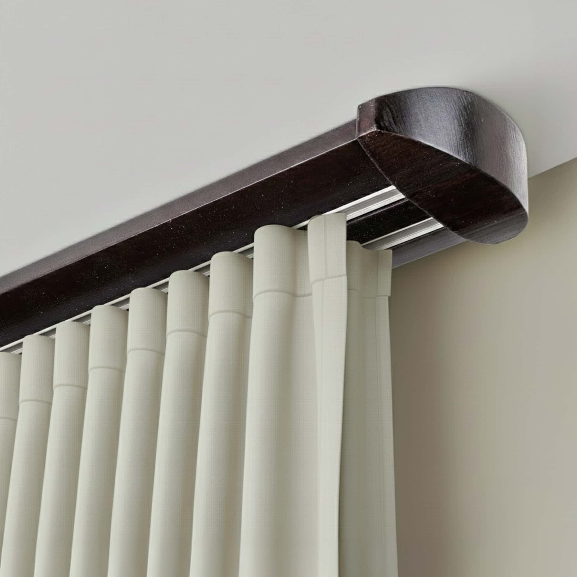 Koľajnica na záclony Siena Dvojitá Wenge