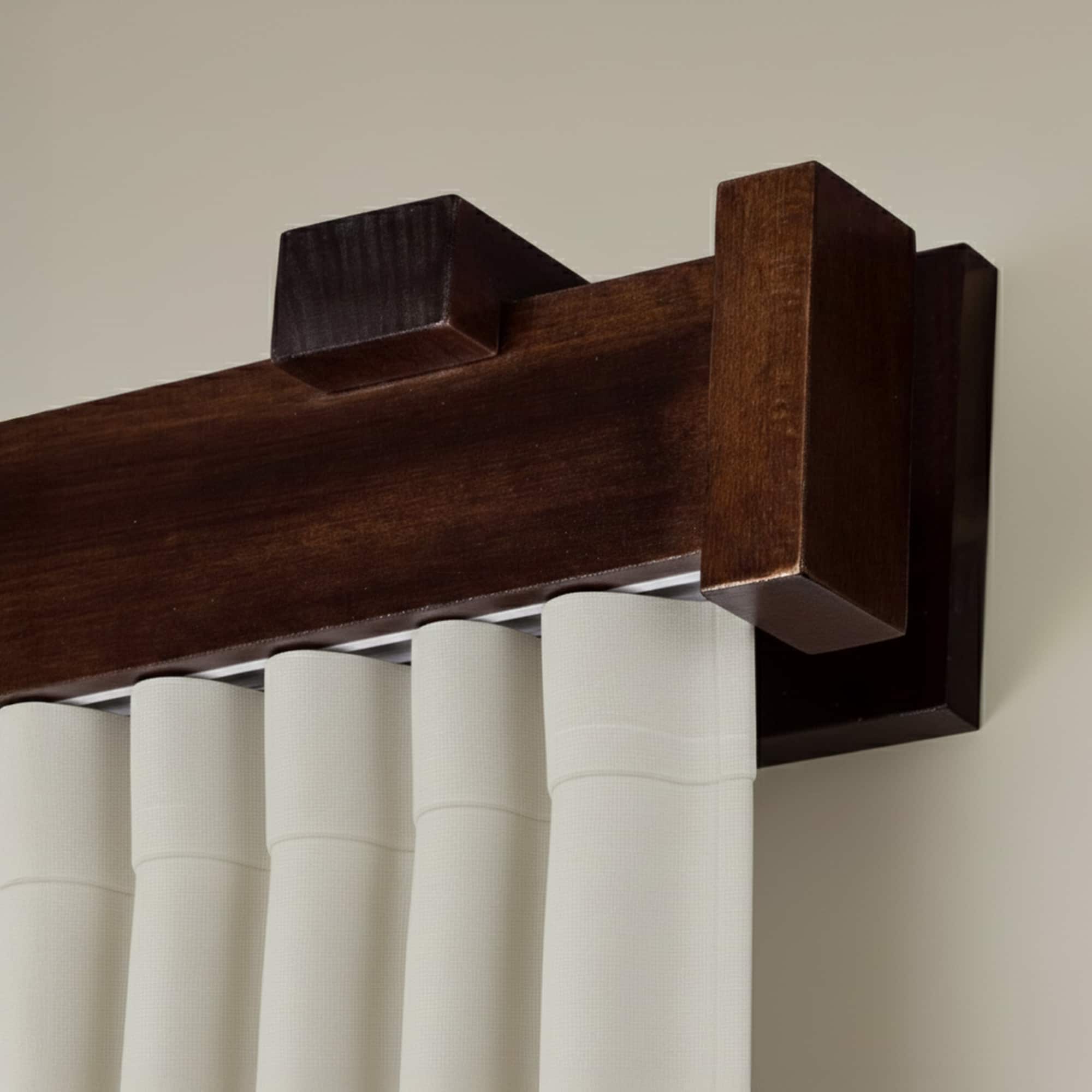 Koľajnica na záclonu Dalia z dreva Orech