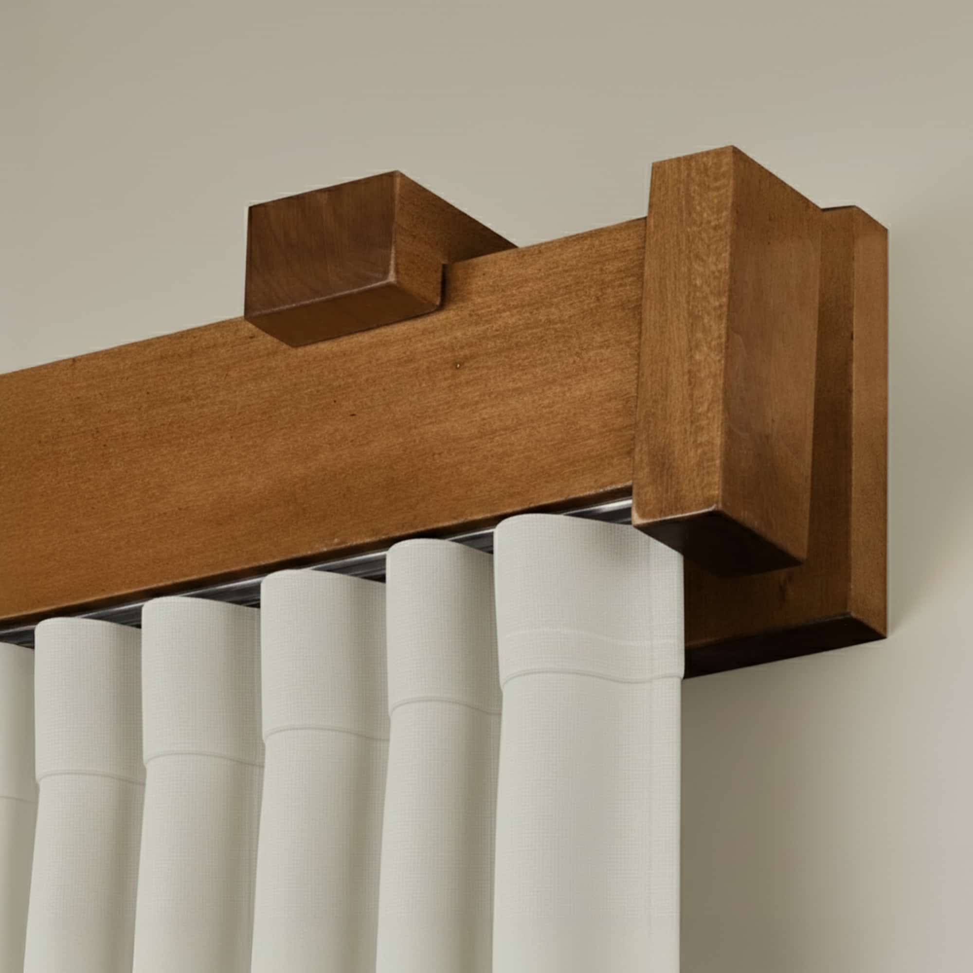 Koľajnica na záclonu Dalia z dreva Dub