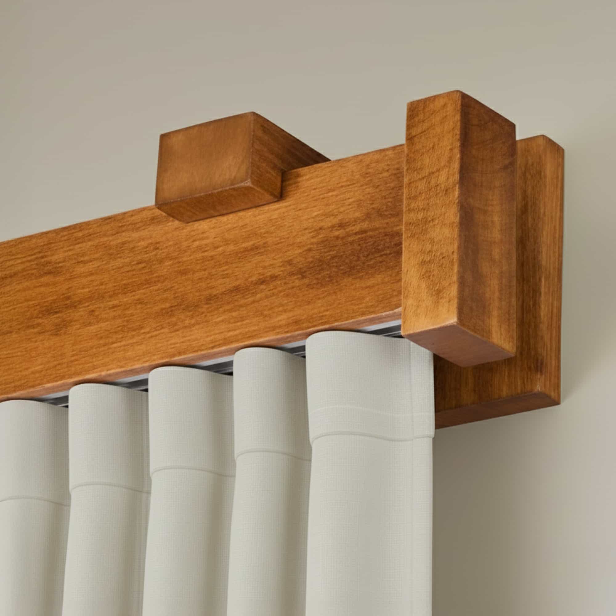 Koľajnica na záclonu Dalia z dreva Stejar_auriu