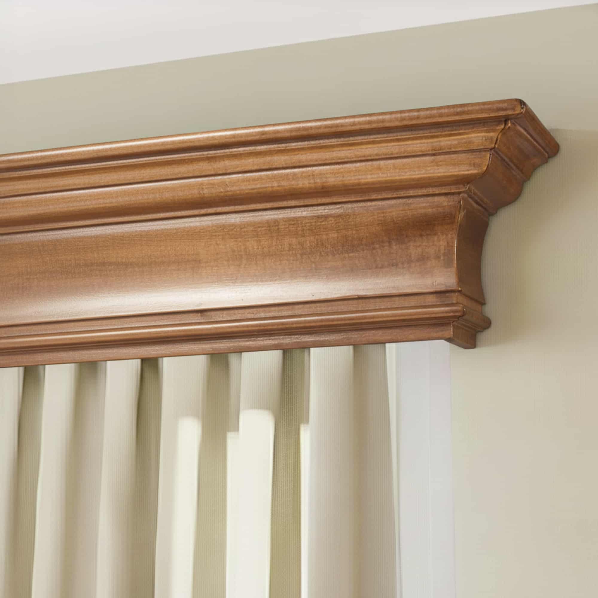 Rímsová garníža na záclonu a záves Filip z dreva Dub