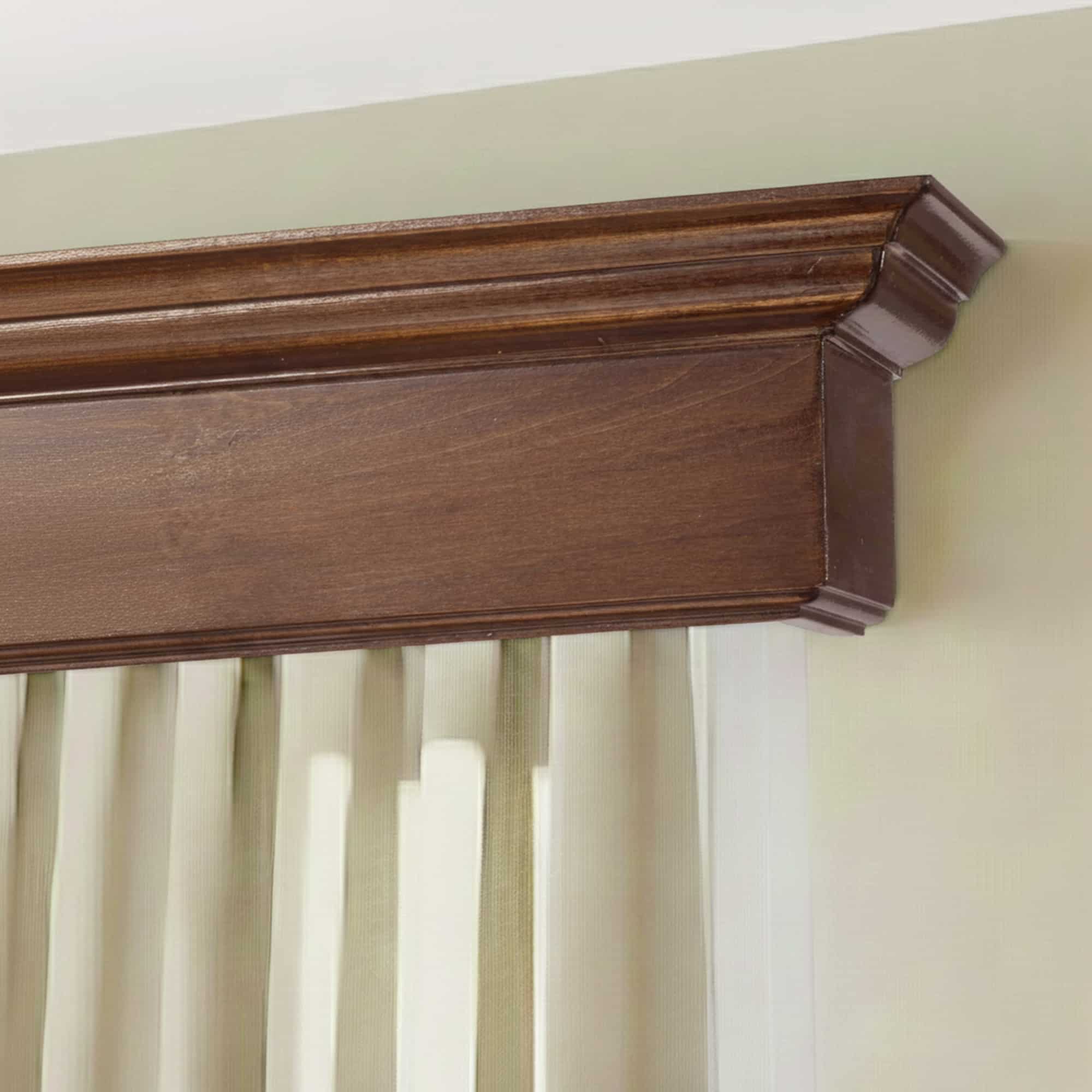 Rímsová garníža na záclonu a záves Filip Classic z dreva Orech