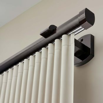 Koľajnica na záclonu Domino Jednoduchá z dreva - 