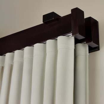 Koľajnica na záclonu a záves Dalia z dreva - 