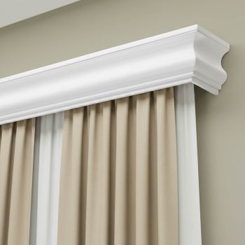 Rímsová garníža na záclonu a záves Athena z dreva