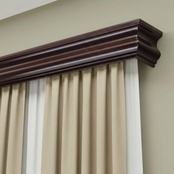 Rímsová garníža na záclonu a záves Athena z dreva - 