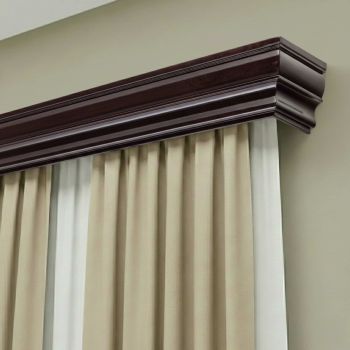 Rímsová garníža na záclonu a záves Firenze z dreva - 