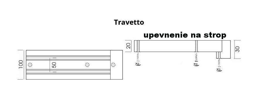 Garníža na záclonu a záves Travetto Double z dreva